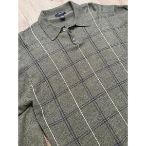 Mens Olive Green Size L Cambridge Classic Soprano Style Sweater Polo